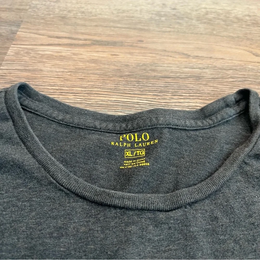 Polo Ralph Lauren Men’s XL Charcoal Gray Crewneck T-Shirt Red Pony Classic Tee